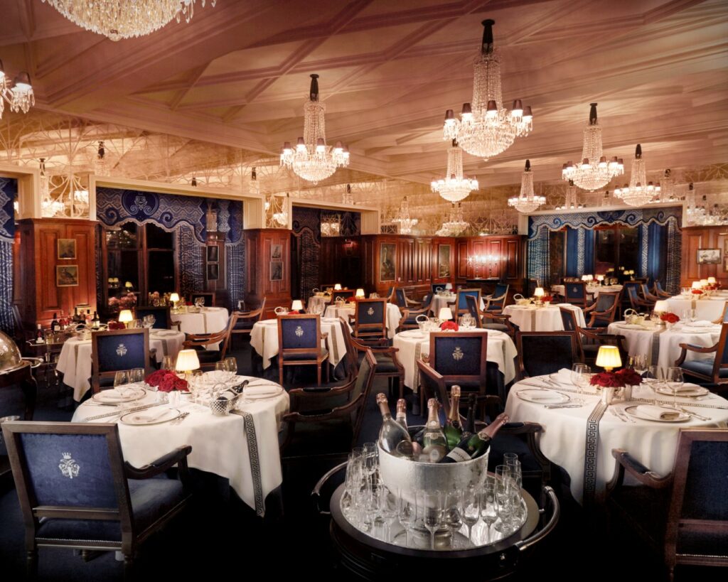 Sala de jantar do Ashford Castle Hotel George V