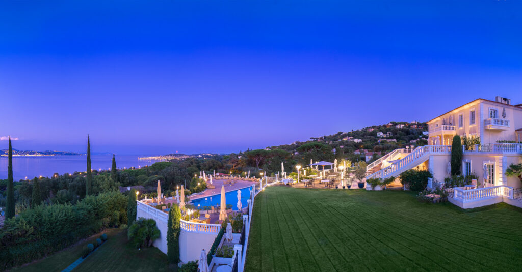 Villa Belrose Saint Tropez z widokiem na noc